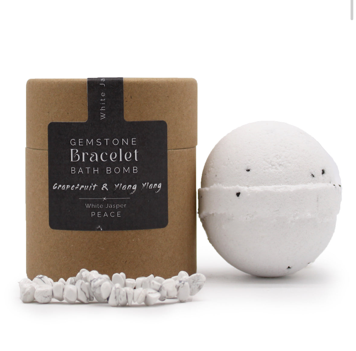 Bombe de bain - bracelet jaspe blanc