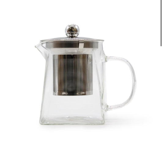 Théière en verre avec infuseur - Forme Tour - 350 ml