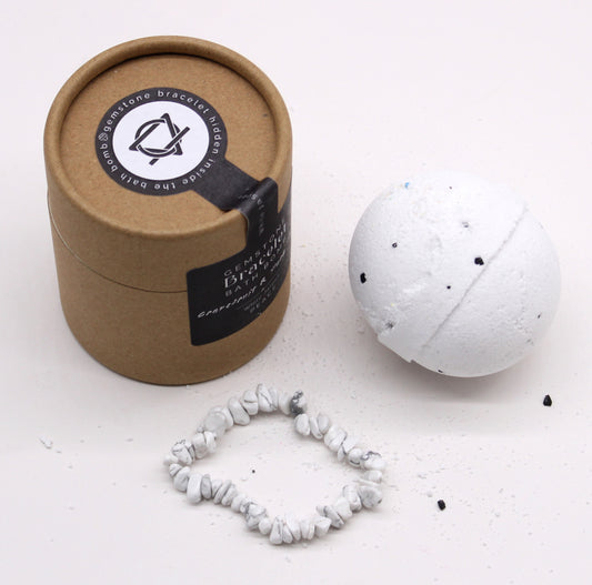 Bombe de bain - bracelet jaspe blanc